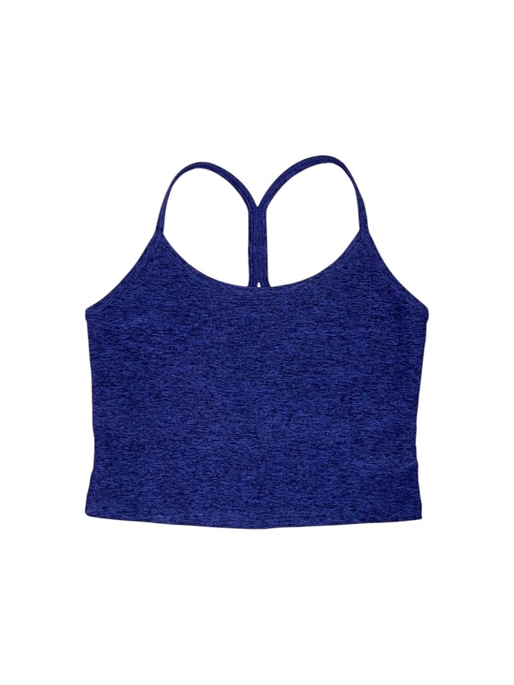 Beyond Yoga Spacedye Slim Racerback Cropped Tank Blue Women's Small